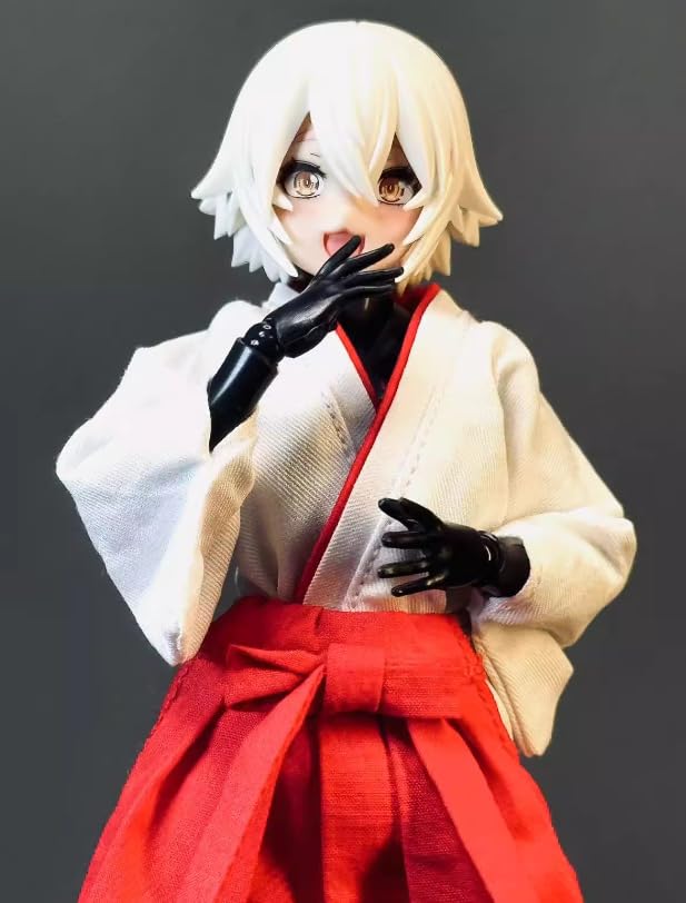 Amazon.co.jp: romankey 1/12 巫女 可動 フィギュア用 プラモデル用