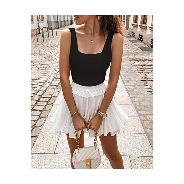 BelleLovin-Womens-Scoop-Neck-Bodysuits-Sleeveless-Tank-Top-Jumpsuits-Black-II-Small BelleLovin Women's Scoop Neck Bodysuits Sleeveless Tank Top Jumpsuits (Black-A, Small)