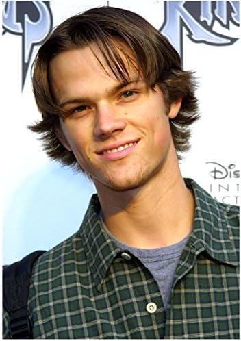 Jared Padalecki 8 Inch x 10 Inch Photograph Supernatural Gilmore Girls House of Wax Plaid Over Grey Head Shot Pose 2 kn