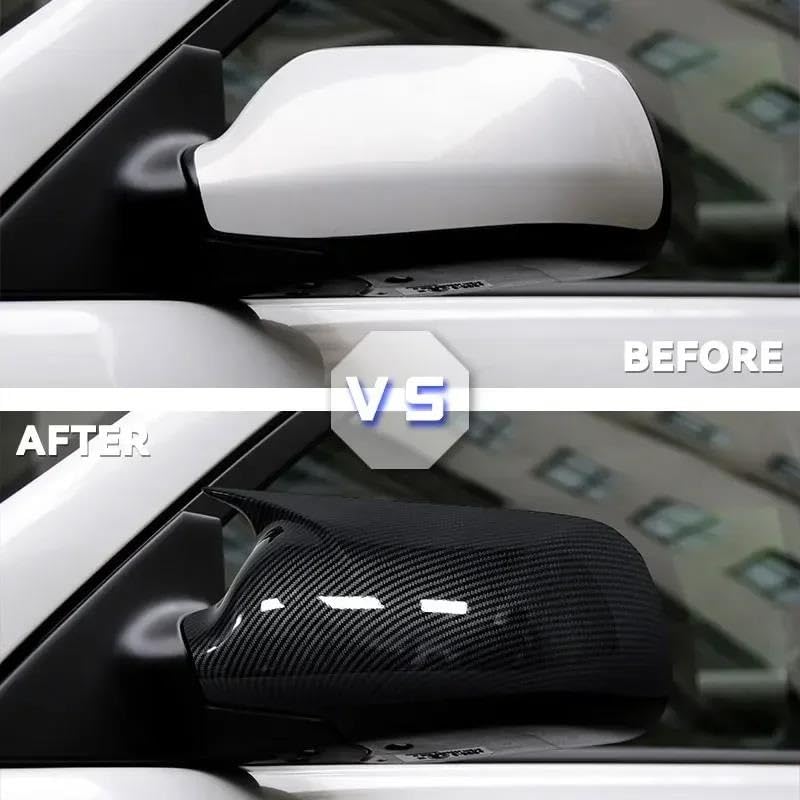 Coque rétroviseur Mazda 2 cache adhésif carbone pour masquer rayures miroir - 3