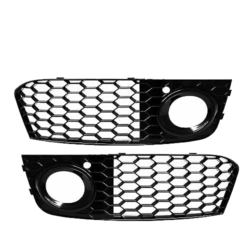 Grille antibrouillard en nid d'abeille style sport noir pour pare-choc avant auto A4 B8