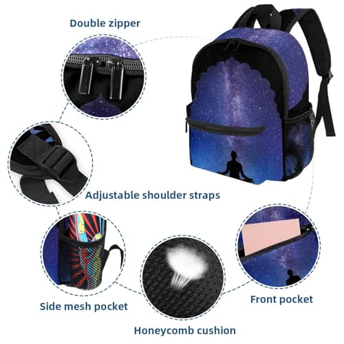 Petit sac à dos léger Space Meditatio avec poches pour bouteille d'eau - 3