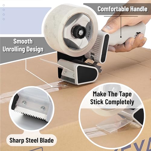 Image of Mr. Pen- Heavy Duty Packing Tape Dispenser Gun, 2 Inch | 2 Pack with 2 Clear Tape Rolls, Handheld Tape Gun for Moving, Shipping, Sealing Boxes & Packaging