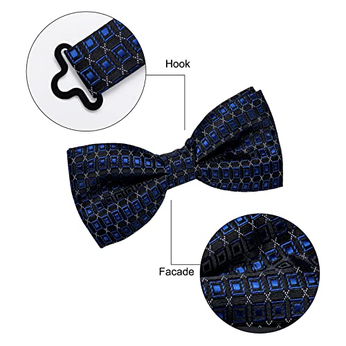 Image of YourTies Bow Ties for Men Pretied Bowties Solid Color Satin Bow Tie Formal Business Tuxedo Wedding Party Prom