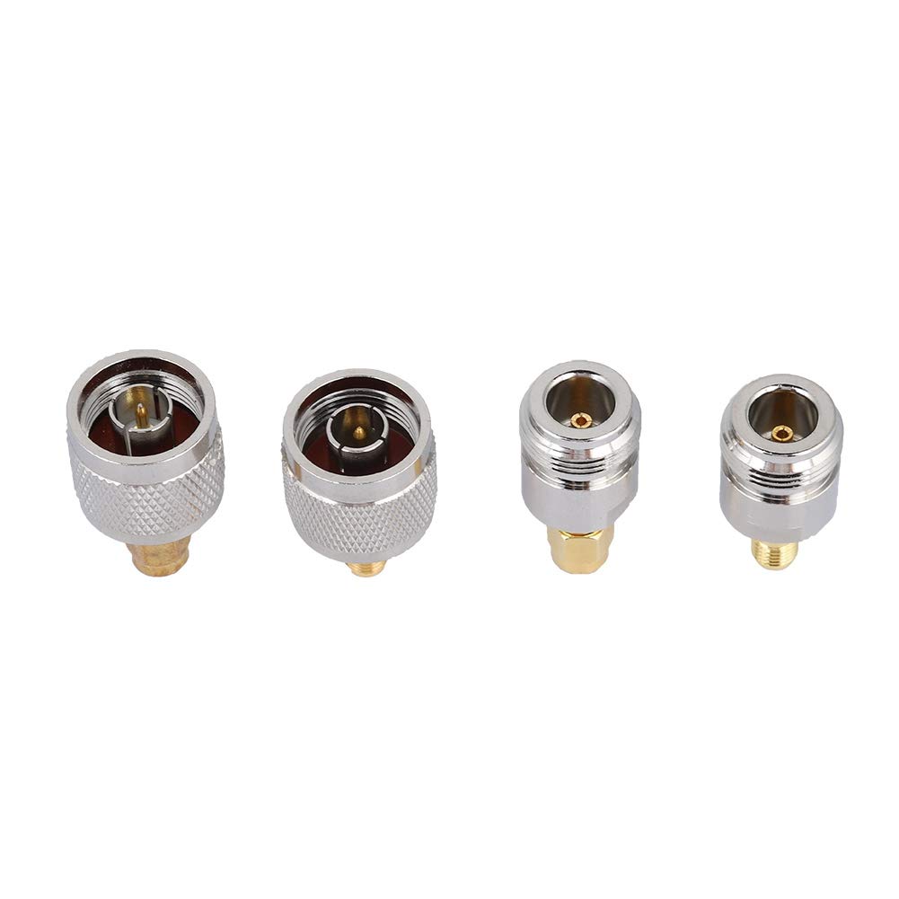 4 szt. adapter SMA na N, wtyczka N / gniazdo na gniazdo SMA, wtyczka koncentryczna, adapter RF, adapter wtykowy do anteny, urządzenia WLAN, kabla koncentrycznego, zewnętrznej anteny WLAN itp.