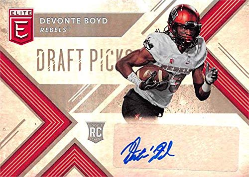 Devonte Boyd autographed football card (UNLV Runnin Rebels) 2018 Panini Elite Draft Rookie #170
