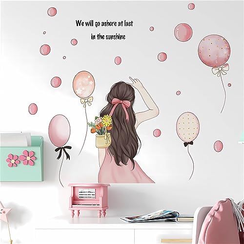 Vinilo decorativo muro niña rosa sacinora inspiracional miniatura 4