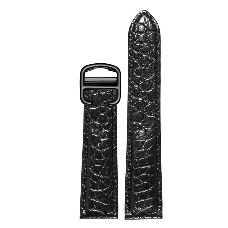 Remplacer sangle usée par ce bracelet de montre en cuir véritable pour Cartier Tank Solo