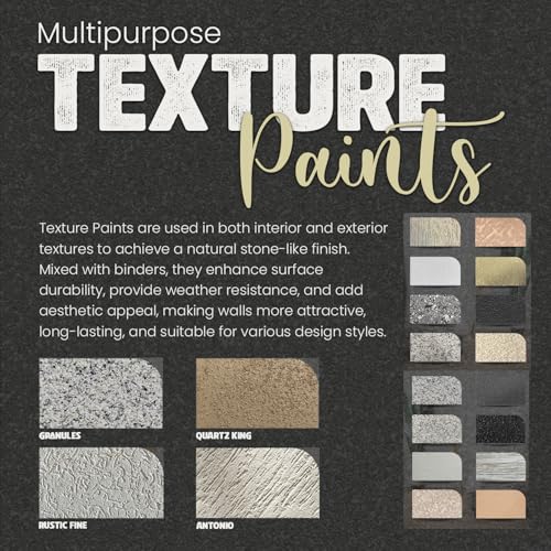 Image of The Decor Co. Marble Texture Wall & Floor Paint with 3D Designer Stone and Granite Luxury Finish Washable Water Resistant Acrylic Emulsion for Interior Exterior Home Decor DIY (1Pc, Granuls Black, 10kg)
