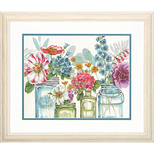 Image of Dimensions , Rainbow Flowers, PaintWorks Paint by Numbers Kit for Adults and Kids, 14'' x 11' | 14 inch X 11 inch | Everything Included | Acrylic Paint