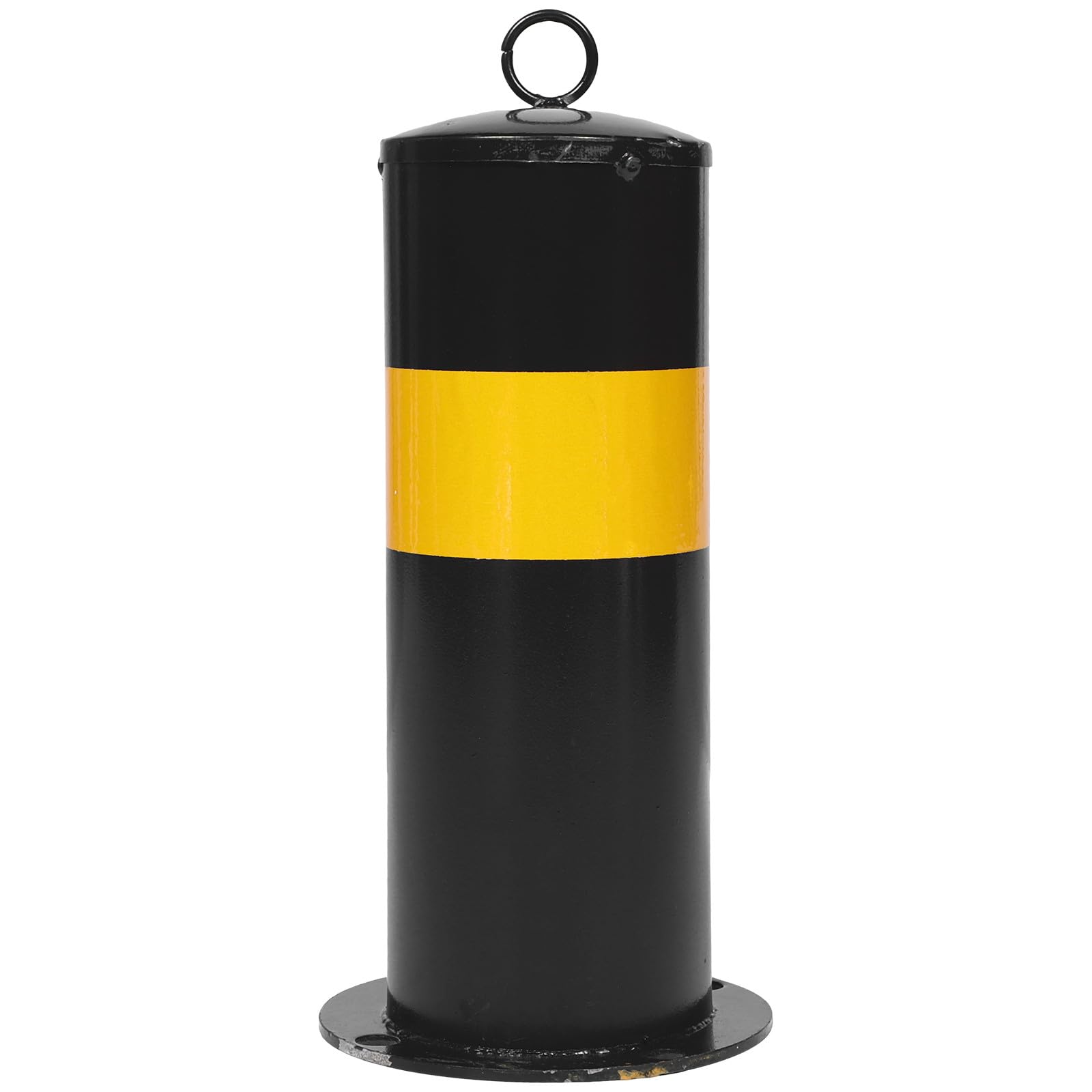 Barrière de Sécurité en Acier Noir Renforcé pour Arrêt de Stationnement Cônes de Stationnement, pour Isolation Routes et Chantiers