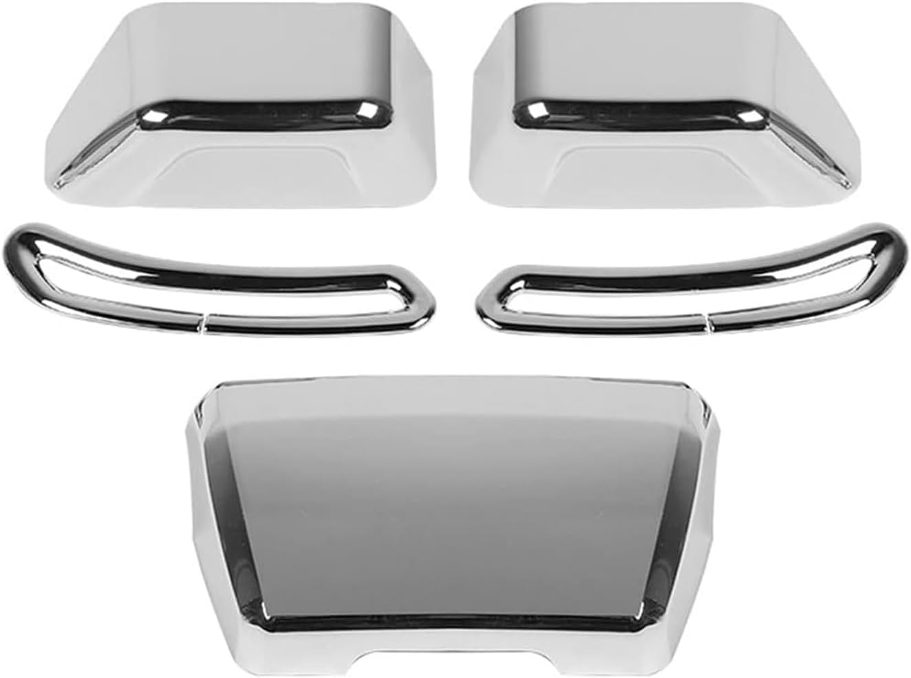 for Silverado Seat Belt Trim Cover Chrome for Chevy Silverado GMC Sierra 2014 2015 2016 2017 2018 Chrome Interior Accessories 5pcs