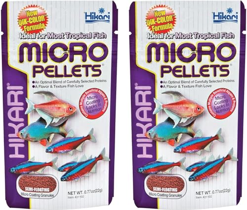 Hikari-Tropical-Semi-Floating-Micro-Pellets-Fish-Food-077-Oz-22g-Pack-of-2 Hikari Tropical Semi-Floating Micro Pellets Fish Food, 0.77 Oz (22g) | Pack of 2 - Image 1