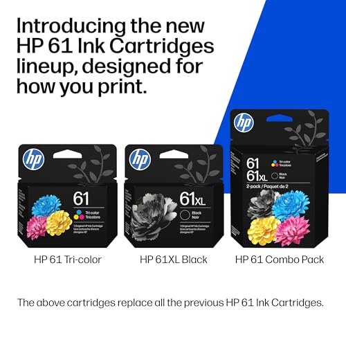 Image of HP Original 61XL Black High‑Yield / 61 Tri-Color | Works OfficeJet 2620, 2621, 4630, 4632, 4635, Deskjet 2050 All-in-One Series (C0PA6AN)