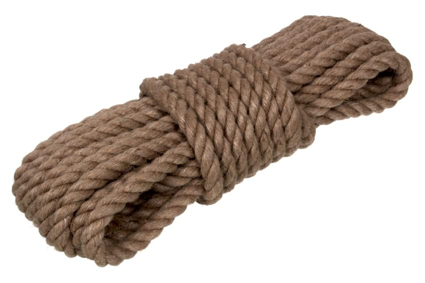 Najder - Juteseil - Naturfasern - gedreht Tauwerk - Hanf Jute Tau Seil - Seil für Barrieren und Geländer - Durchmesser 25 mm, 1 Meter