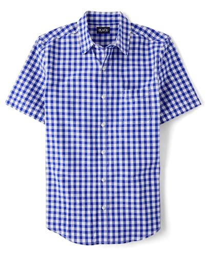 The Children's Place Men's Dad and Son Matching Short Sleeve Button Down Shirt