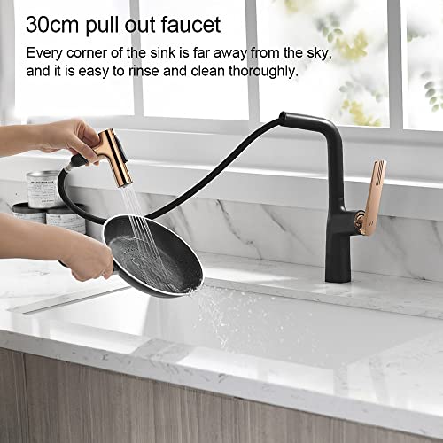 Grifo de cocina extraíble giratorio de 360 grados para un fácil lavado, duradero y elegante, perfecto para uso doméstico y comercial