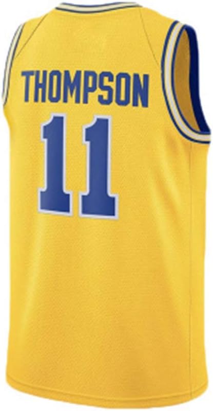 HS-JCWY01No. 11 Klay Thompson Basketball Jersey Shorts T-Shirt Children's Vest Golden State Warriors Basketball Shirt Sportswear Quick-Drying Clothes MVP,Yellow,M175~180CM