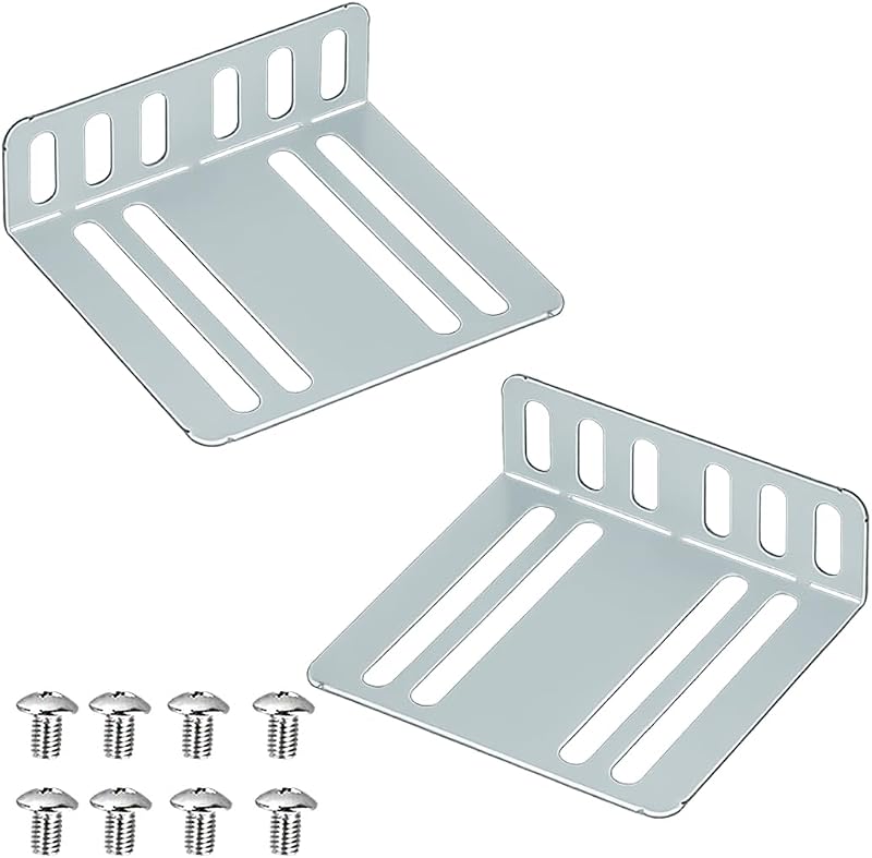 2PCS Double Car Din Installation Kit, Automotive Audio Video Dash Fixing DIN Mounting Tools Set with 8PCS Screws, Vehicle Stereo Radio Mounting Brackets Accessories, Universal Fit