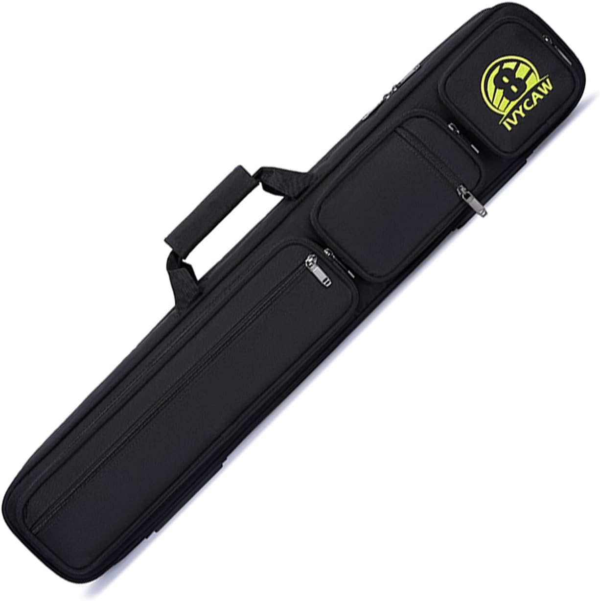 Pool Cue Case 4x4, Pool Cue Carrying Case Soft Padded Billiard Stick Bag with Multi-pocket for 4 Butts and 4 Shafts, Pool Stick Case Cue Bag with Backpack-straps for Pool Cues and Accessories