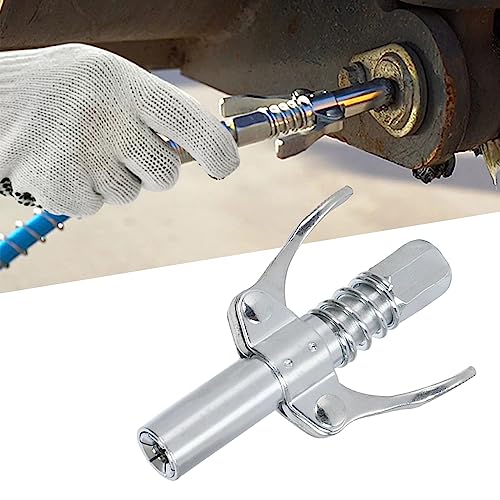 neynavy 1 boquilla de inyección de alta presión tipo abrazadera de bloqueo general automotriz, engrasador manual de doble mango, adecuado para boquilla M6-M14, adecuado para la mayoría de coches