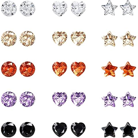 MILACOLATO 15 Pares Pendientes de Acrílico Multicolor Cover