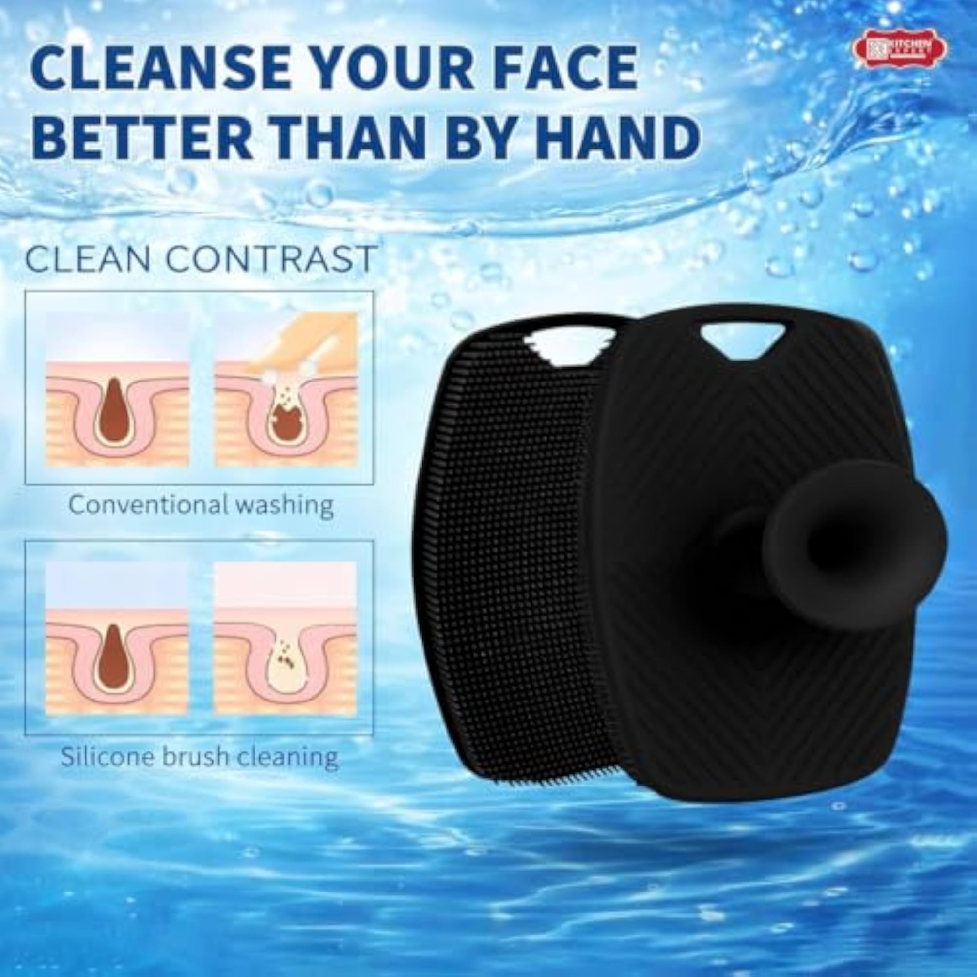 Silicone Body Scrubber with Ergonomic Handle