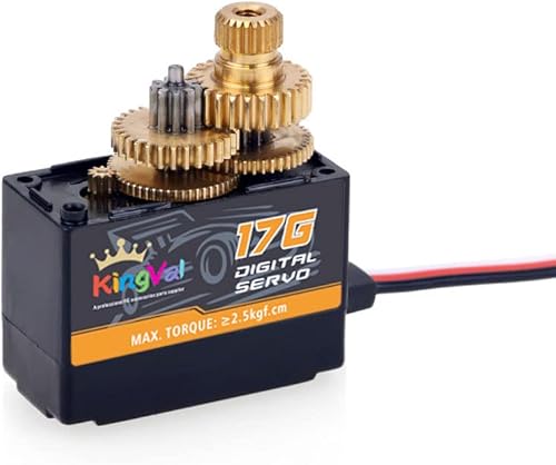 Miniatura 4 de KingVal Servo digital de repuesto de engranaje de dirección de metal 17G compatible con 118 RC coche conducido avión robot barco de ala fija