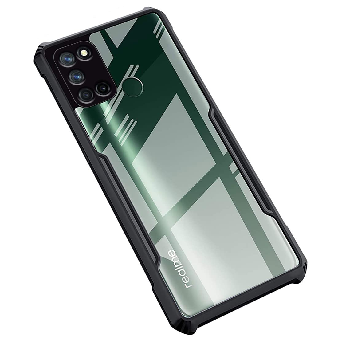 Fashionury Transparent Crystal Clear Hard PC Back Case with TPU Bumper, Military-Grade Drop Protection, Shockproof Anti-Scratch case Cover for Realme 7i (B09XKKVSVM) Amazon Price History, Amazon Price Tracker