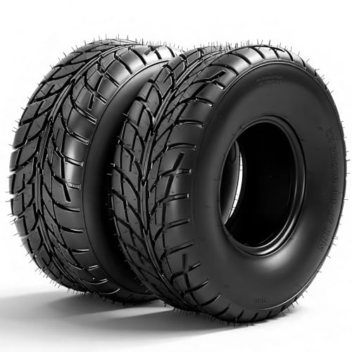 MOTOOS Set of 2 25x10-12 ATV UTV Tires 25x10x12 Heavy Duty All-Terrain Tires 4PR Tubeless Directional Tread for Mud Trail Sand