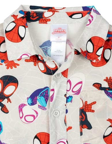 Marvel Spidey and His Amazing Friends Hawaiian Button Down Shirt Toddler to Little Kid Sizes (2T - 7-8) - image 2