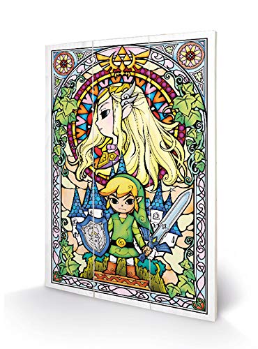 Nintendo MW12487P - Impresión sobre madera, 29,5 x 20 cm, The Legend Of Zelda, Multicolor, 20x29,...