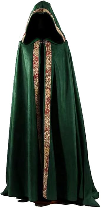 Medieval Church Clergy Hooded Cloak Adult Renaissance Long Cape Robe For Men Cosplay Costumes Halloween