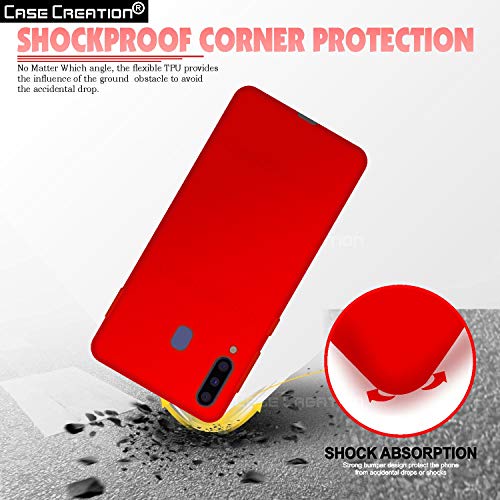 Image of Case Creation Luxurious OG Series for Samsung M30 Case Cover,Anti-Dirty Slim Case Frosted Matte Cute Candy TPU Raised Bezel (Splash of Color) Back Cover for Samsung Galaxy M30 -Wine Red