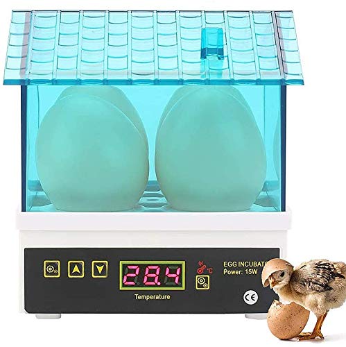SYue 4 Egg Incubator, Mini Automatic Poultry Hatcher Intelligent Digital Temperature Control For Hatching Duck Goose Chicken Birds Brooder