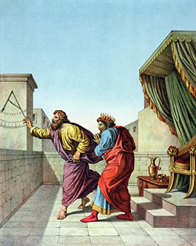 Affiche art Raphaël Le roi Ézéchias pour salon élégant 60x90