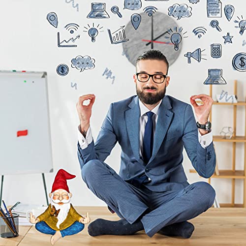 Mood Lab Garden Gnome - Zen Gnome Statue - 9.25 Inch Tall Lawn Gnome Figurine - For Outdoor Or House Decor #TOP5