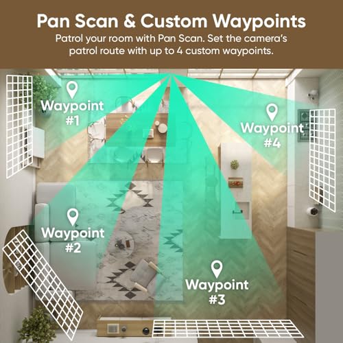Image of WYZE Duo Cam Pan Indoor /Outdoor IP65 2K 360 Pan /Tilt Smart Home Security Camera with Color Night Vision, Compatible with Alexa & Google Assistant, White