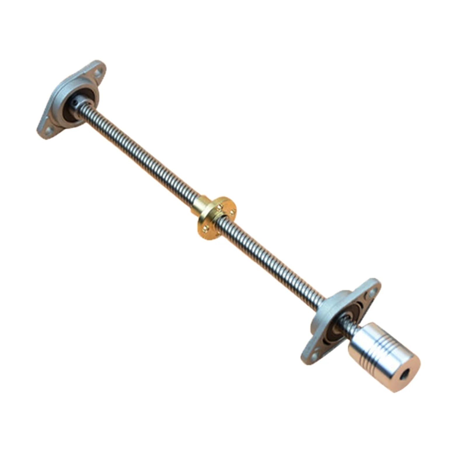 T8 Memimpin 2Mm/8Mm 100-1200Mm Nakrętka Memimpin Sekrup + Obudowa nakrętki KFL08 Zestaw Memimpin Sekrup Dengan D19L25 5 * 8Mm sprzęgło do drukarki 3D Bagian,Wkręty precyzyjne(Pitch 2mm Lead