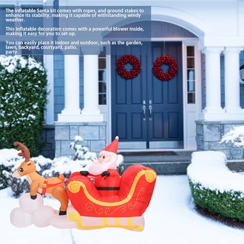 Père Noël gonflable avec traîneau étanche facile à installer - 5