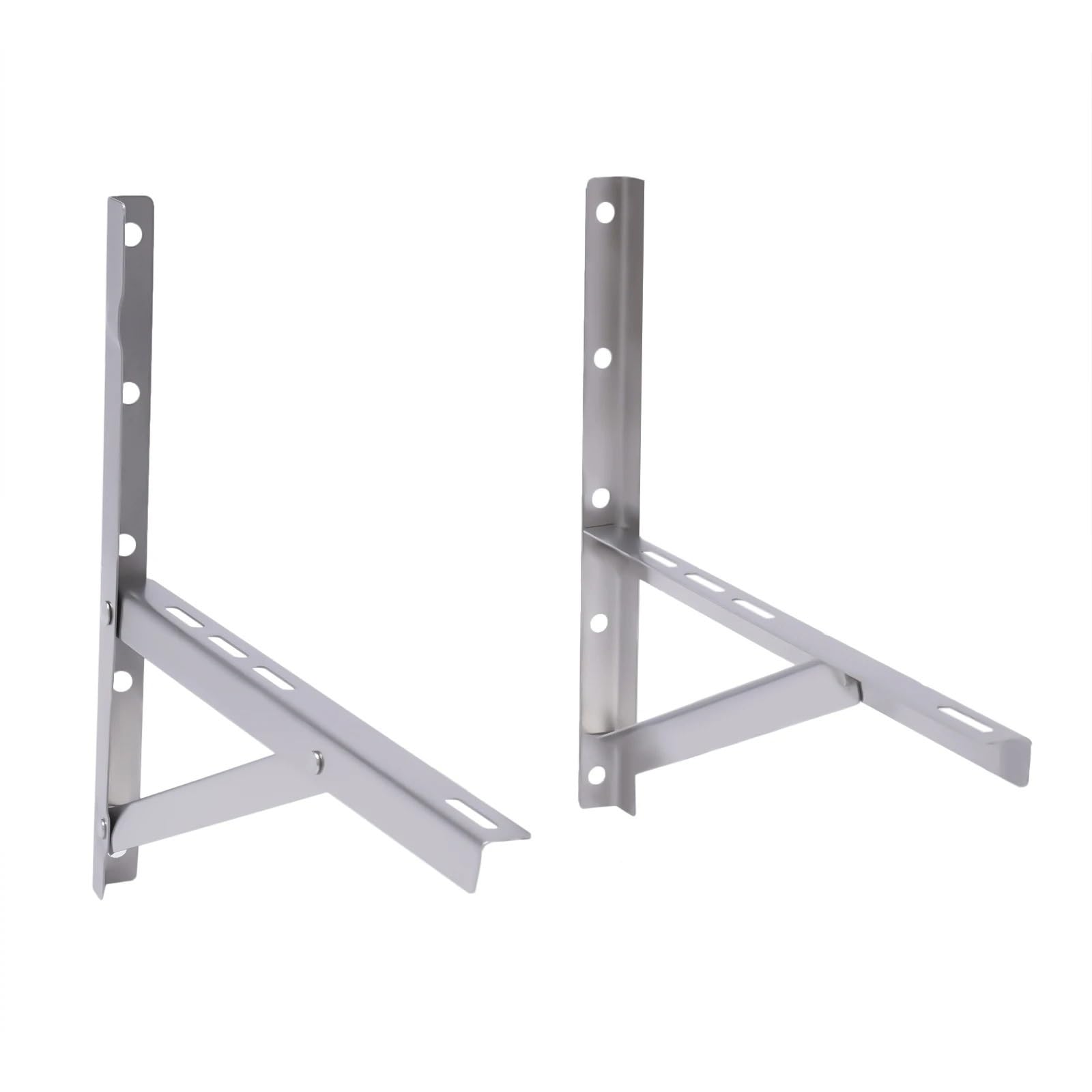 Wajjwi One Color 2Pcs Stainless Steel Wall-Mounted Bracket Air Conditioner Thicken Telescopic Split Hanging Rack Load 440Lbs For Living Room