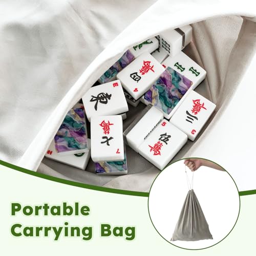 Set de Fichas American Mahjong Acrílico 166 Piezas con Dados miniatura 5