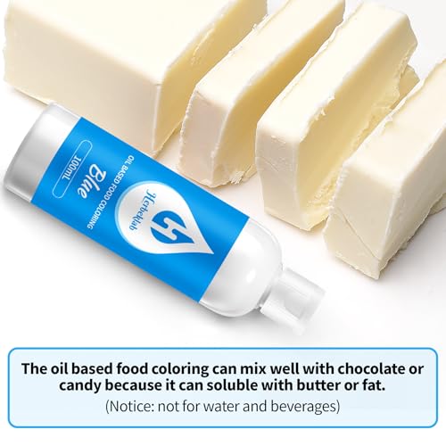 Image of Blue Oil Based Food Coloring for Chocolate - Herbeklab 100ml Professional Concentrated Oil Food Dye for Candy Melts, Chocolate, Cake Pops, Strawberries & Baking