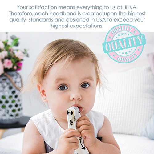 Jlika Baby Girl Headbands 10 Pack Toddler Cotton Knotted Newborn Headband Headwrap Bows Hair Accessories #TOP4