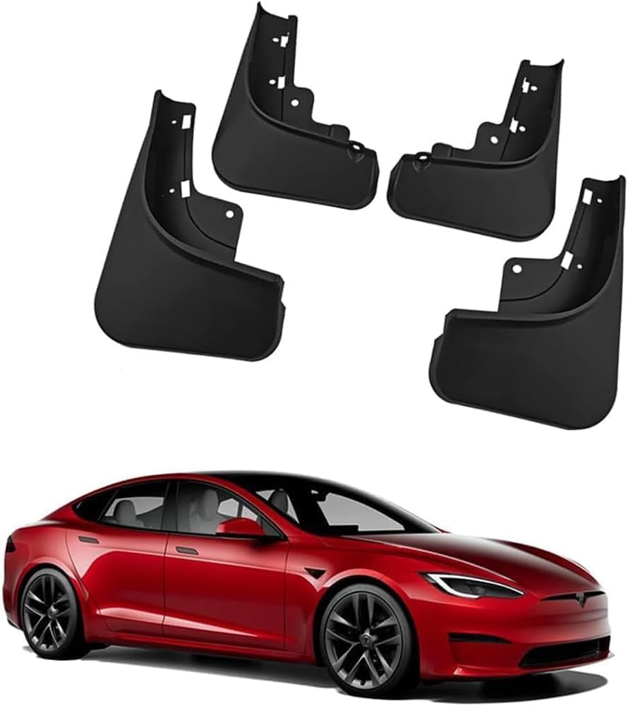 HGYNBCP Car Mud Flaps Splash Guards for Tesla Model S 2023+, Splash Guard Front Rear Mudguard with Fixing Screws.