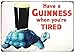 Produktbild Metallschild mit Aufschrift "Have A Guinness When You'Re Tired Beer", 20,3 x 30,5 cm, Vintage-Look, Dekoration für Zuhause, Küche, Badezimmer, Bauernhof, Garten, Garage, inspirierende Zitate