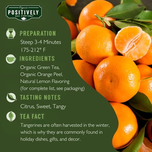 Image of Positively Tea, Organic Green Tangerine, Green Tea, Loose Leaf, 16 Ounce
