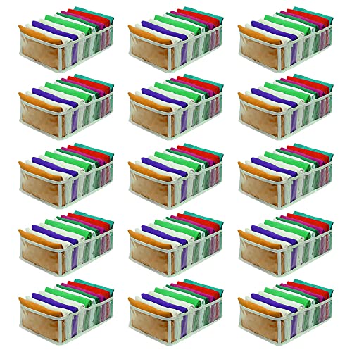 kit 15 Organizador de Gavetas Grande para camisetas 15peças Organ...