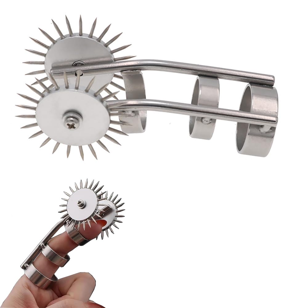 Stimolatore Clitoride e Capezzoli con Fingerlinge - Massaggiatore SM Impermeabile per Donne e Coppie