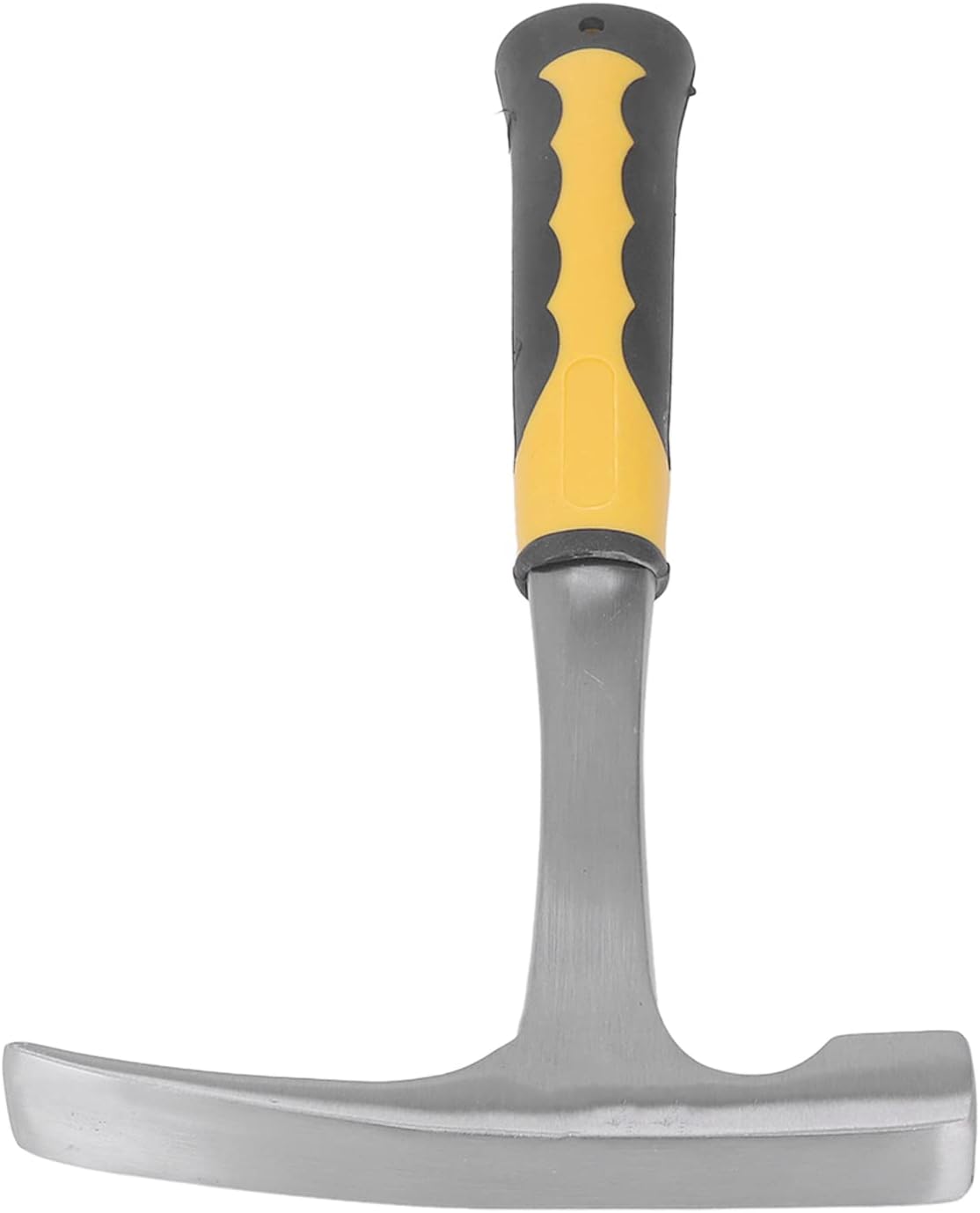Surveying Hammer, Polished Tip Design Wide Applications Nonslip Geological Hammer Carbon Steel for Masonry Construction for Geologists (Flat Head)